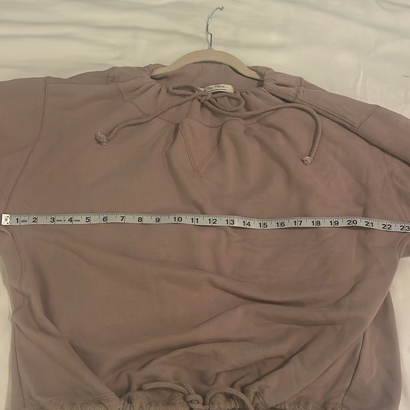 We the free by Freepeople French terry crop bubble sleeve sweatshirt - Picture 12 of 13